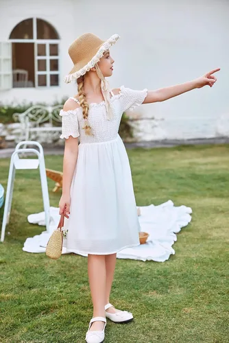 Miniatura 2 de Arshiner Vestido casual de verano sin mangas para niñas de 4 a 13 años
