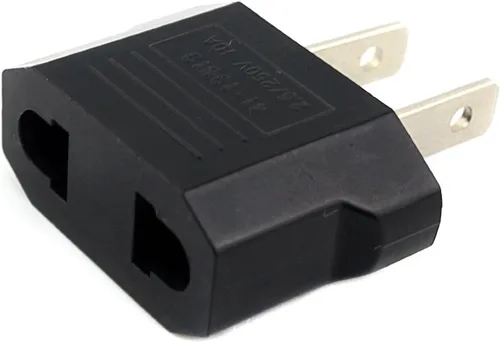 Miniatura 3 de ANRANK E-U4113619AK Adaptador de enchufe europeo a estadounidense (negro, paquete de 2)