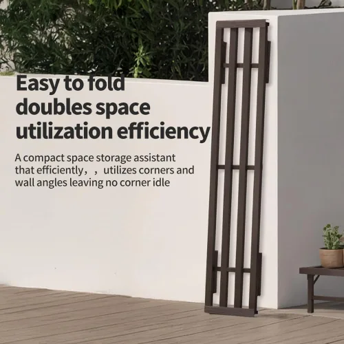 Miniatura 5 de Soporte de metal para plantas, soporte de aluminio inoxidable para macetas para uso en interiores y exteriores, altura ajustable, espacioso