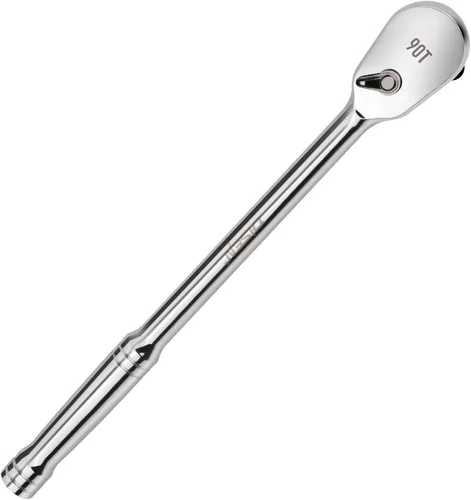 Miniatura 9 de DISEN Juego de 3 Llaves de Trinquete Extensibles, Impulso de 1/4" 3/8" 1/2", 72 Dientes, Liberación Rápida, Llaves de Vaso con Impulso Reversible