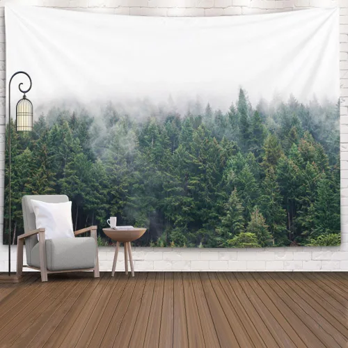 Miniatura 42 de Crannel Tapiz de invierno para colgar en la pared, sombrero de mago psicodélico para barba, tapiz mágico de calavera de humo de 50 x 60 pulgadas