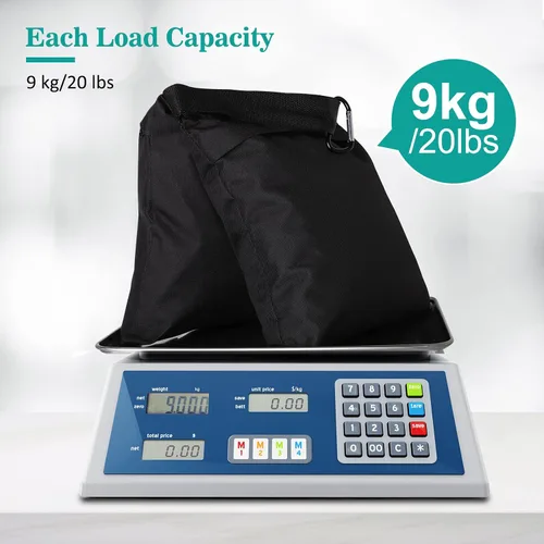 Miniatura 4 de Paquete de 2 bolsas de arena con peso para soporte ligero, soporte de fotografía y video, alforjas resistentes para soporte de fondo, trípode