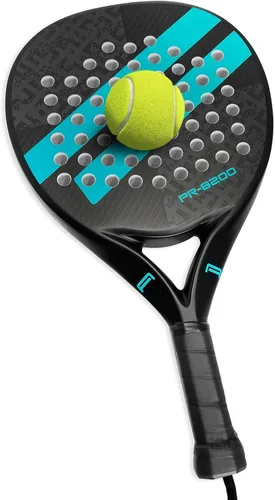 Miniatura 2 de Pala de pádel Superficie de Fibra de Carbono con núcleo de espuma EVA Memory Flex Pala de pádel ligera Azul cielo 2 piezas