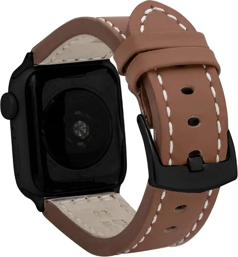 Miniatura 49 de Bandini Correa de cuero para hombre para Apple Watch de 1.732 in 1.772 in 1.654 in 1.614 in 1.575 in 1.496 in 1.929 in y Ultra, correa de iWatch