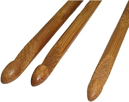 Miniatura 6 de 12 ganchos de ganchillo de bambú de 6 pulgadas para tejer, ganchos para tejer, hilo de tejido artesanal de 3 a 0.394 in de diámetro
