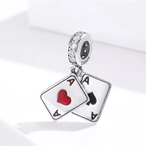 Miniatura 2 de Love You Lock Key Fit Pandoras pulseras de plata de ley 925 colgantes con cuentas de corazón para mujer