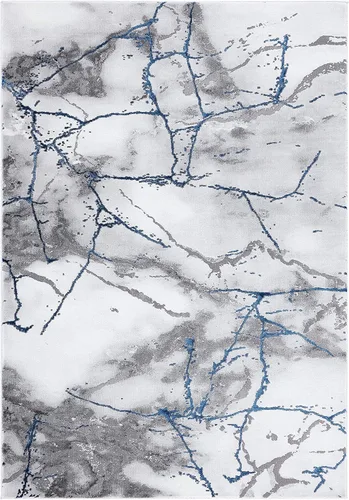 Miniatura 46 de SAFAVIEH Craft Collection Alfombra de Acento - 2' x 3', Gris y Azul, Diseño Contemporáneo, Resistente a las Manchas, Ideal para Áreas de Alto