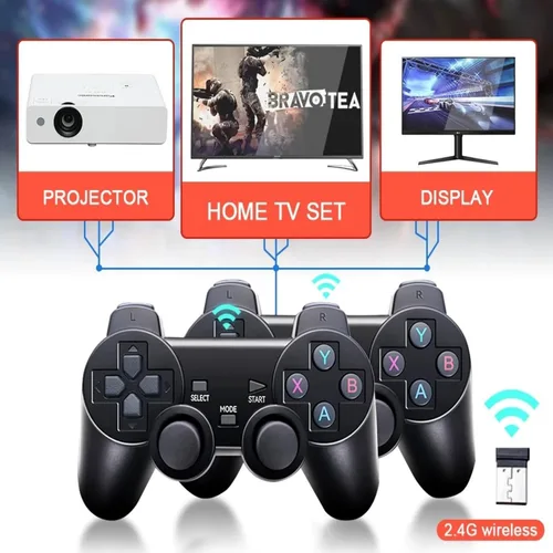 Miniatura 2 de X2 Plus 4K HD Consola de juegos retro inalámbrica, consola de juegos retro, videojuegos caseros, salida HDMI, 40000+juegos integrados (128GB)