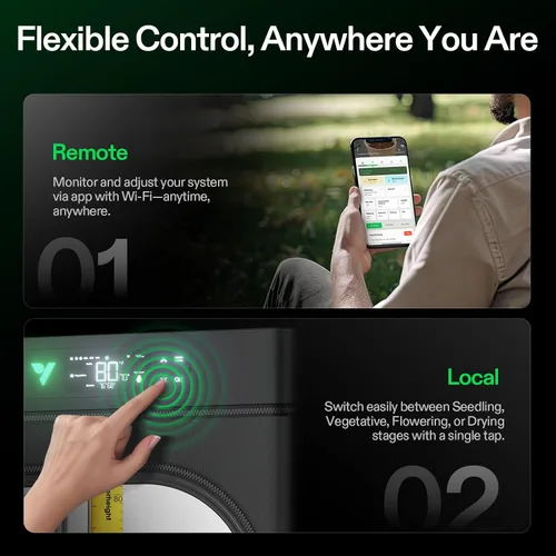 Miniatura 6 de VGrow - Caja de cultivo inteligente todo en uno, sistema profesional con luz de cultivo Samsung LM301H EVO, sistema avanzado de circulación