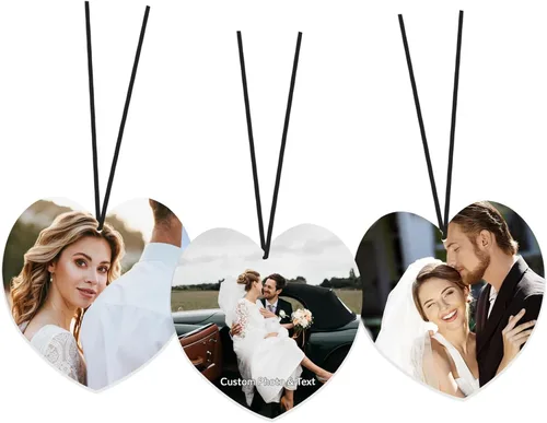 Miniatura 10 de Ambientador de aire personalizado con foto para automóvil, ambientador de doble cara personalizado para automóvil, ambientador de olor con texto
