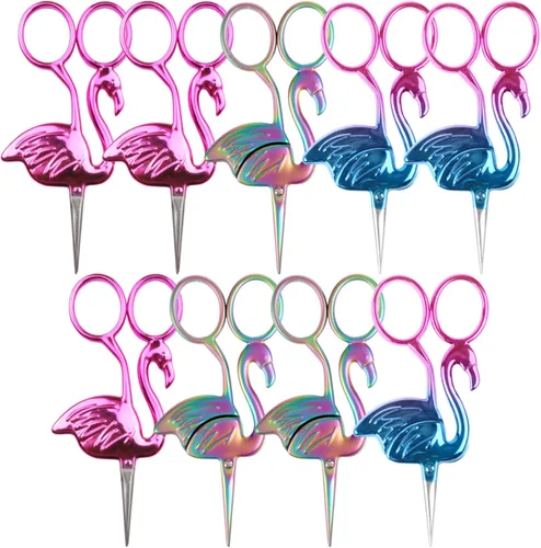 Miniatura 26 de JubileeYarn - Tijeras para bordar, diseño de flamenco, color rosa, 1 par Rosa flamenco