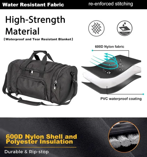 Miniatura 2 de Bolsa de gimnasio para hombres y mujeres con compartimento para zapatos, deporte, fin de semana, viajes, durante la noche, bolsa de transporte