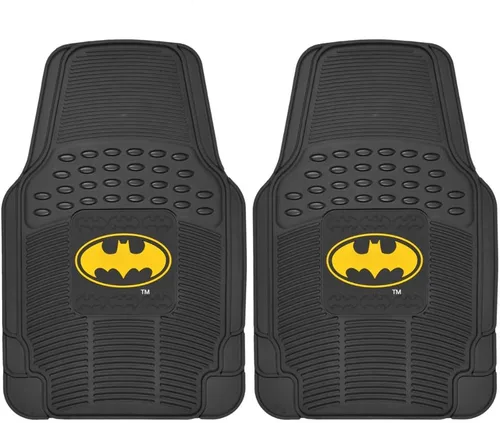 BDK Alfombrillas clásicas de superhéroe Batman para el suelo del automóvil, con licencia oficial de Warner Bros DC Comics, protección interior del