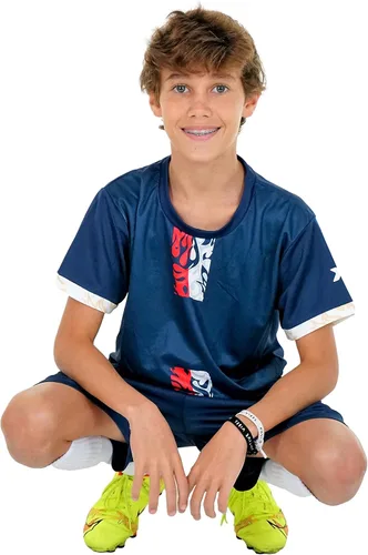 Miniatura 3 de PAIRFORMANCE Uniformes de fútbol para niños, camiseta deportiva de equipo y pantalones cortos para niños, ropa deportiva, unisex, de 4 a 14 años
