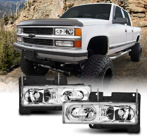 Miniatura 13 de AmeriLite - Juego de faros LED tipo C para Chevy C/K Tahoe Suburban SUV de tamaño completo, Blazer, GMC Yukon - Lado del pasajero y del conductor