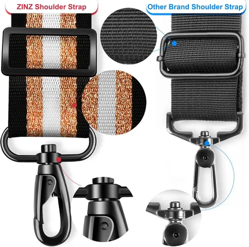Miniatura 34 de ZINZ Correa de hombro universal de 59 pulgadas con almohadilla transpirable fija ultra gruesa, correa de hombro ajustable y resistente para bolsa