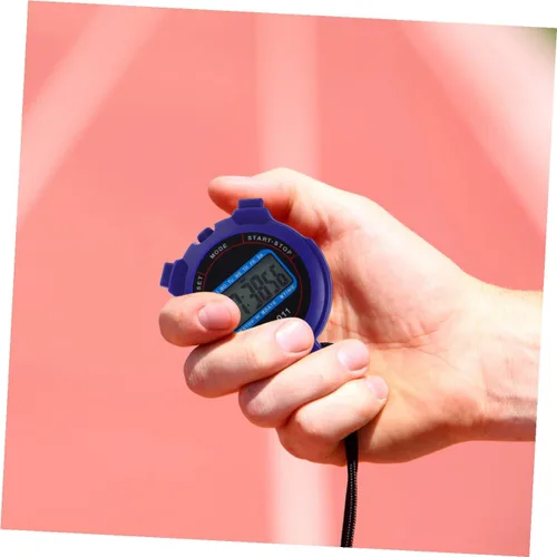Miniatura 9 de Cronómetro digital silencioso con temporizador deportivo con pantalla grande, diseño compacto y ligero para natación, correr, fitness, operación
