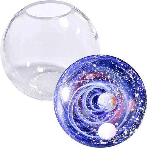 Miniatura 6 de Molde de silicona de esfera para resina epoxi, fabricación de joyas, cera de velas, jabón casero, bomba de baño, una sola pieza, 2.4 pulgadas