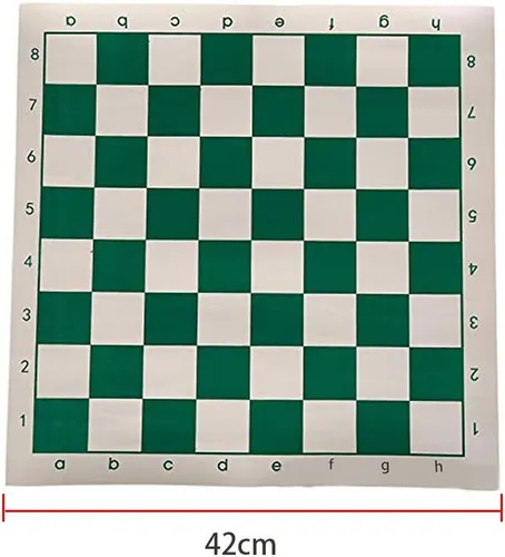 Miniatura 2 de KASCLINO Tapete de ajedrez para torneo, tablero de ajedrez enrollable de piel sintética, ligero y antideslizante, para niños y adultos