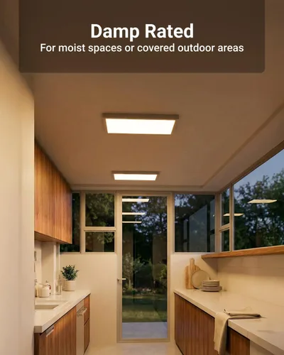 Miniatura 2 de Sunco Paquete de 6 Luces de Panel Plano LED de 1x2, CCT Dual Seleccionable 3500K/4000K/5000K y Potencia Seleccionable 16W/18W/20W, 2000 LM, Triac