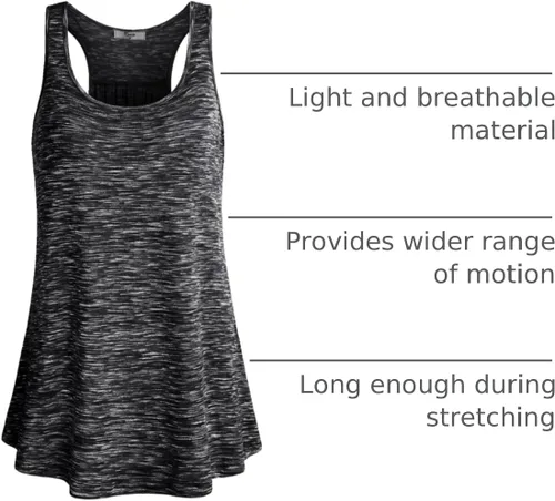 Miniatura 68 de Cestyle - Camiseta sin mangas para mujer, cuello redondo, corte holgado, para entrenamiento