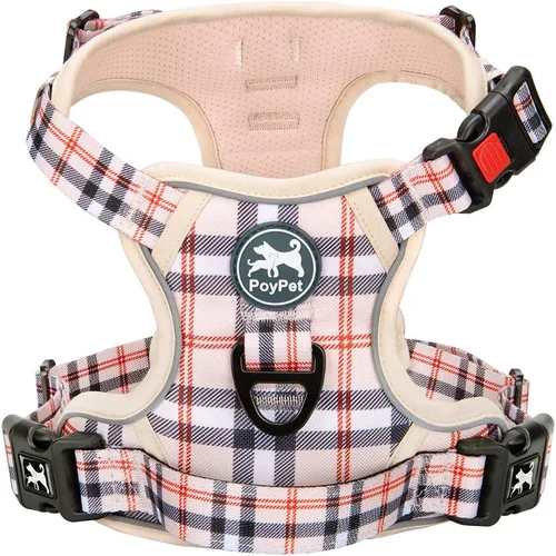 Miniatura 18 de PoyPet - Arnés para perro sin tirones, chaleco reflectante ajustable para mascotas con asa acolchada de fácil control para perros pequeños, medianos