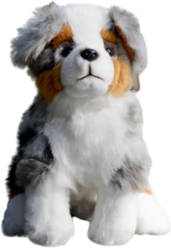 Pastor australiano grande de peluche de 13 pulgadas, juguete de cachorro de perro de peluche