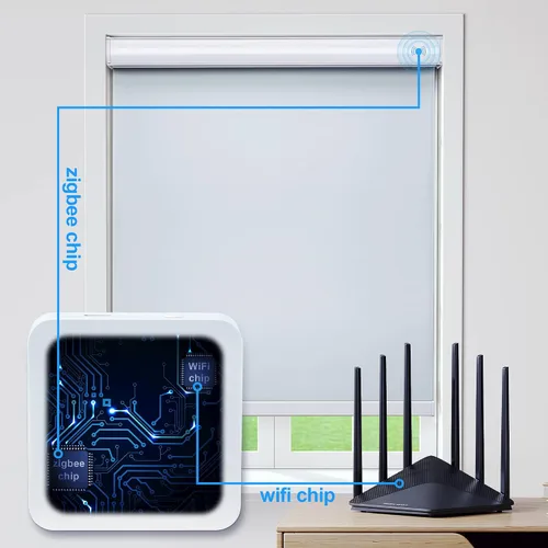 Miniatura 2 de Smart Zigbee Hub para persianas motorizadas JaeJaes funciona para persianas inteligentes opacas para ventanas, compatible con Alexa