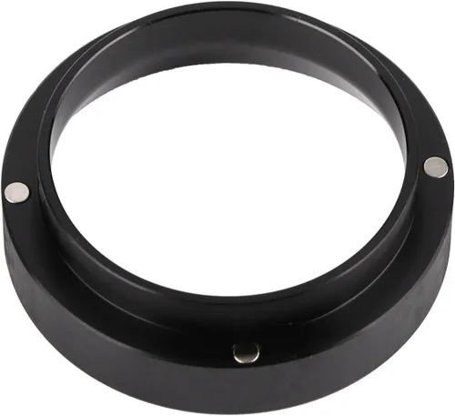 Embudo de dosificación de café de aluminio Anillo de dosificación de repuesto para 2.283 in Portafiltros de anillo espresso (negro)