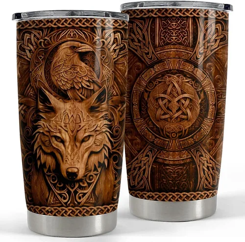 Miniatura 20 de SANDJEST Vaso de baloncesto con aislamiento de acero inoxidable de 20 onzas, taza de café de viaje, vasos deportivos, regalos para amantes