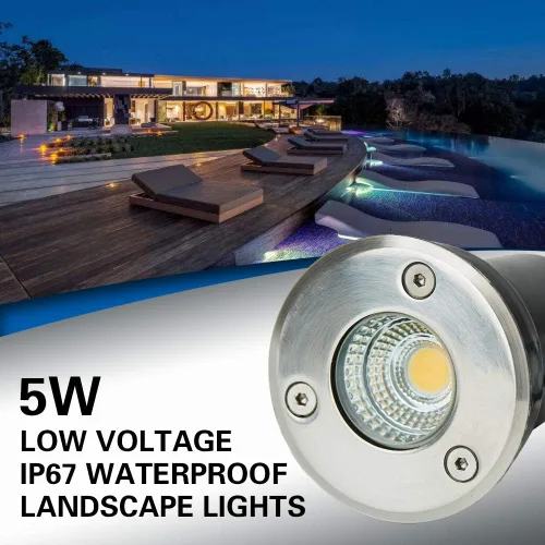 Miniatura 2 de Iluminación de paisaje de bajo voltaje, luz LED de pozo para exteriores, 12-24 V, AC/CC, luces de tierra IP67, impermeables, luces blancas cálidas