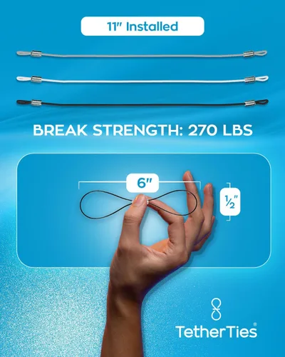 Miniatura 4 de Bloqueo de cable resistente: un kit de anclaje de cable inoxidable premontado resistente a manipulaciones para computadoras, adaptadores y dongles