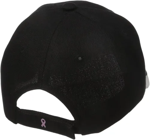Miniatura 2 de Gorra beisbolera con brazalete rosado para concientizar sobre el cáncer de mama