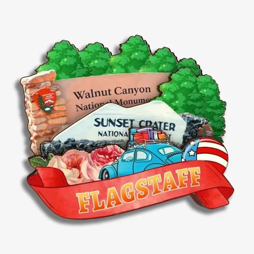 Miniatura 16 de Flagstaff - Imán de madera para nevera, colección de madera 3D, hecho a mano, recuerdos de ciudad de viaje, decoración del hogar, regalo -354