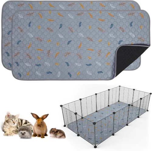 Miniatura 7 de Sunheir - Almohadillas lavables reutilizables orina de cobayas, forros impermeables absorbentes para jaulas cobayas conejos conejillos de indias