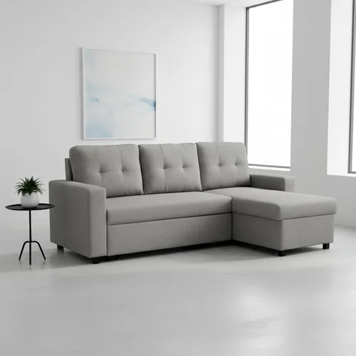 Container Furniture Direct Sofá cama convertible en forma de L | Sofá cama modular extraíble que ahorra espacio para apartamentos y salas de estar |