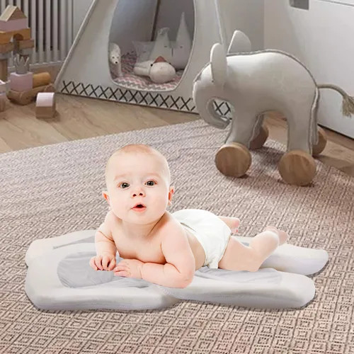 Miniatura 4 de Baño del bebé - Cojín de baño del bebé de la flor Estera de la bañera infantil para la bañera del fregadero - Gris2