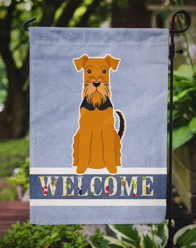Miniatura 3 de Caroline's Treasures BB5622GF Airedale - Bandera de bienvenida para jardín, bandera decorativa para patio, exteriores, patio, parterres