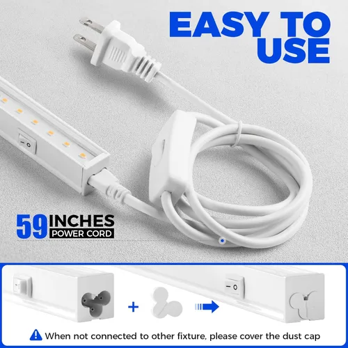 Miniatura 8 de Barrina Luz de cultivo para plantas de interior, luz solar de espectro completo, lámpara de crecimiento de 1 pie, bombillas LED de crecimiento, tira