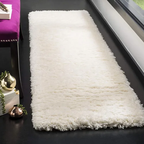 Miniatura 9 de SAFAVIEH Flokati Shag Collection - Alfombra decorativa, 2 pies 3 pulgadas x 4 pies, color marfil, diseño sólido, no desprende pelusa y de fácil