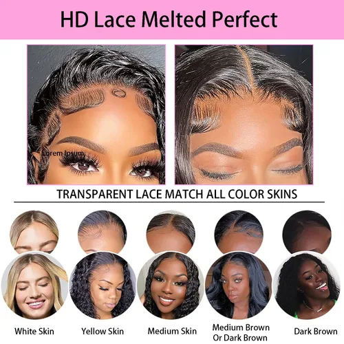 Miniatura 5 de Cierre de encaje de cabello humano lacio 4x4, parte libre HD, encaje suizo 100% sin procesar, cabello virgen brasileño 150% de densidad, color negro