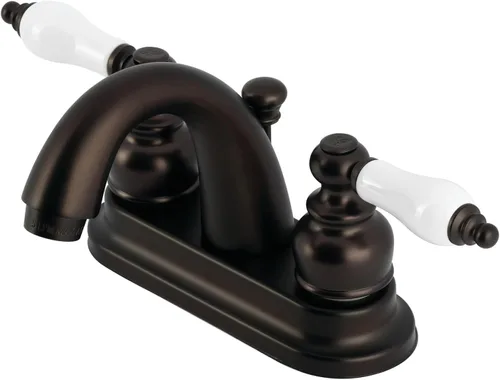 Miniatura 4 de Kingston Brass GKB5618PL Restoration - Grifo de lavabo central de 4 pulgadas con ventana emergente, níquel cepillado cepillado níquel