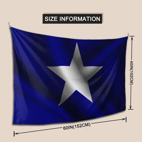 Miniatura 5 de LIFANGMI Silk Style Bonnie Blue Flag Tapestry Wall Hanging 60x40 Inch Bedroom Living Room Dormitory Home Decoration Wall Tapestry