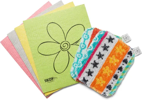 Miniatura 16 de Skoy Scrub, pack de 2 reutilizable, estropajo para platos sin rayar para limpieza de cocina y hogar, amigable con el planeta, estropajo suave apto