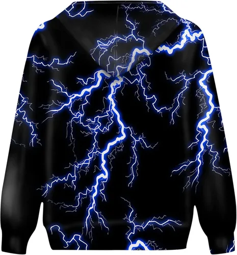 Miniatura 2 de Linnhoy Sudaderas con capucha para niños y niñas con estampado digital 3D de 6 a 15 años