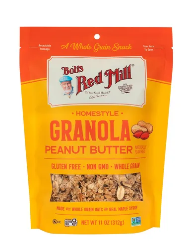 Miniatura 4 de Bob's Red Mill Granola de Mantequilla de Maní, 11 oz (Paquete de 6) - Sin OGM, Grano Integral, Kosher