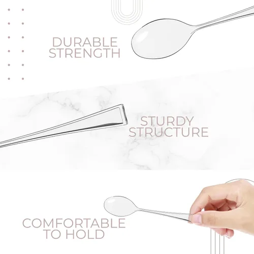 Miniatura 4 de Mini cucharas de postre – Paquete a granel de 100 cucharas desechables transparentes de plástico de 4 pulgadas para aperitivos – Aspecto real