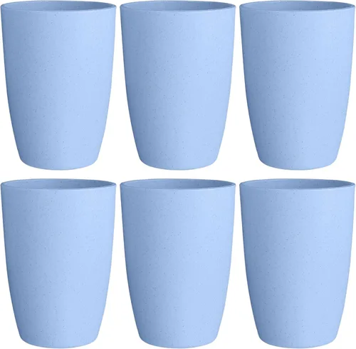 Miniatura 15 de Vaso reutilizable de paja de trigo (12 onzas), juego de vasos irrompibles para el hogar y al aire libre, vaso apto para lavavajillas, sin BPA