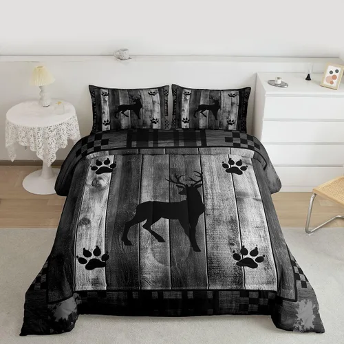 Miniatura 14 de Homewish Juego de ropa de cama con diseño de camping para niños, adolescentes y hombres, tamaño Queen, con temática de aventura en la jungla