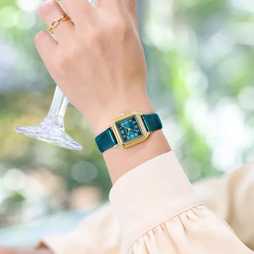 Miniatura 2 de Reloj cuadrado delicado para mujeres con números arábigos fáciles de leer, relojes de vestir para damas